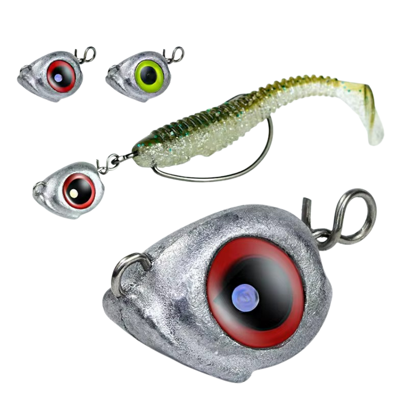 Tête plombée Oeil Rouge/Vert 3.5g / 5g / 7g / 100g