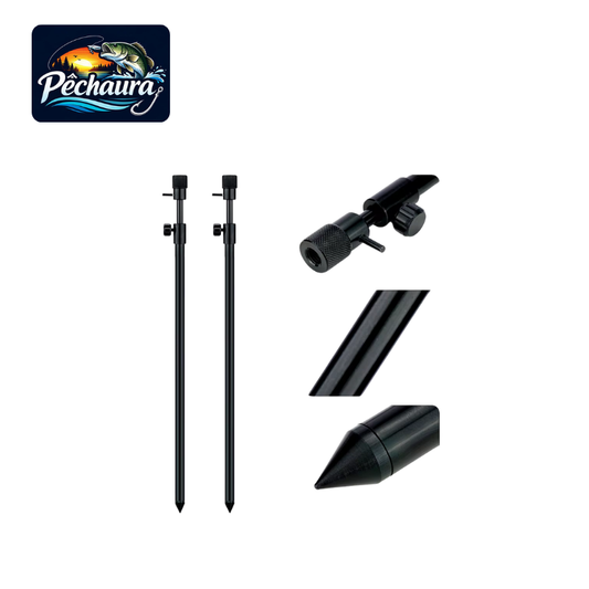 Piques aluminium x2 de 25cm à 90cm