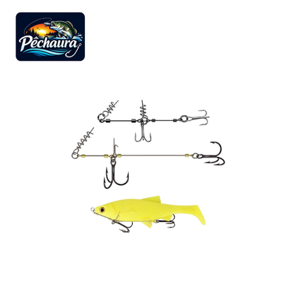 Kit montage leurre / vif carnassier - double hameçons triples