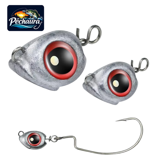 Tête plombée Oeil Rouge/Vert 3.5g / 5g / 7g / 100g