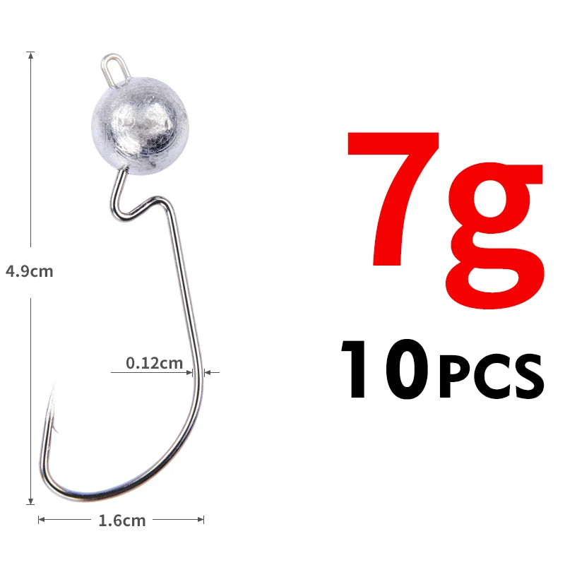 Tête plombée Texan de 3.5g à 14g par 10
