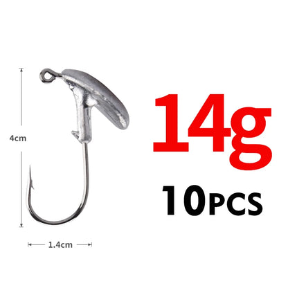 Tête plombée sabot 3.5g à 14g par 10