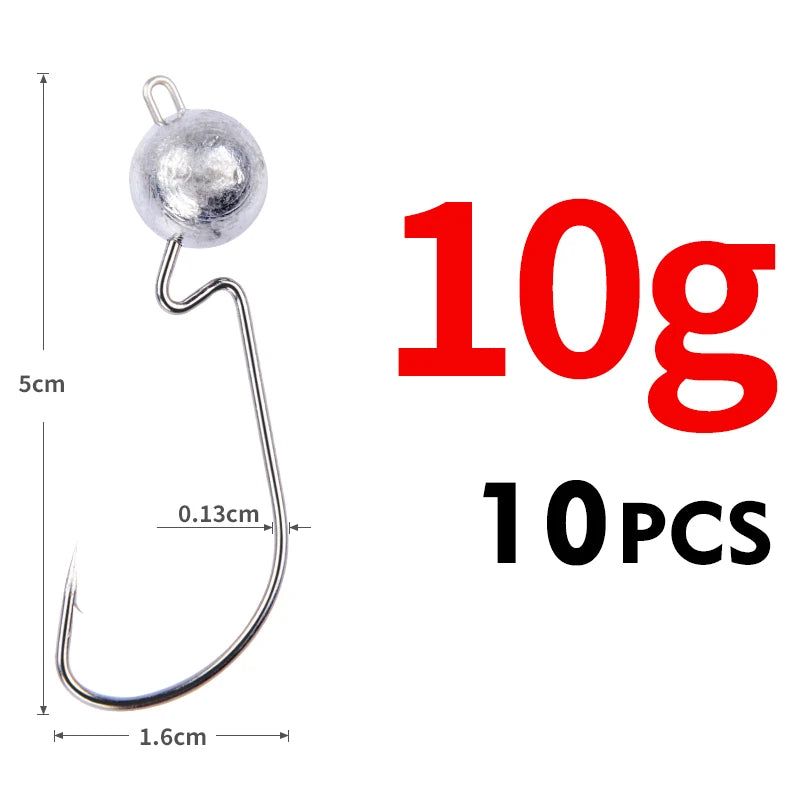 Tête plombée Texan de 3.5g à 14g par 10