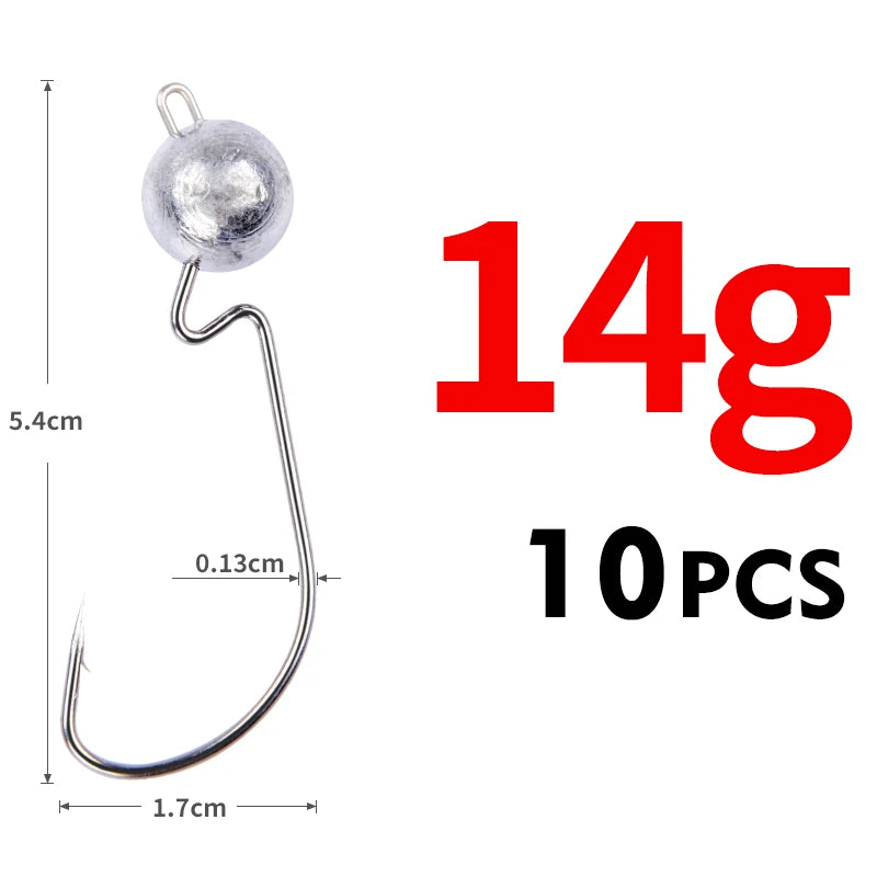 Tête plombée Texan de 3.5g à 14g par 10