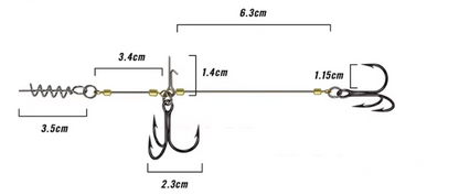 Kit montage leurre / vif carnassier - double hameçons triples