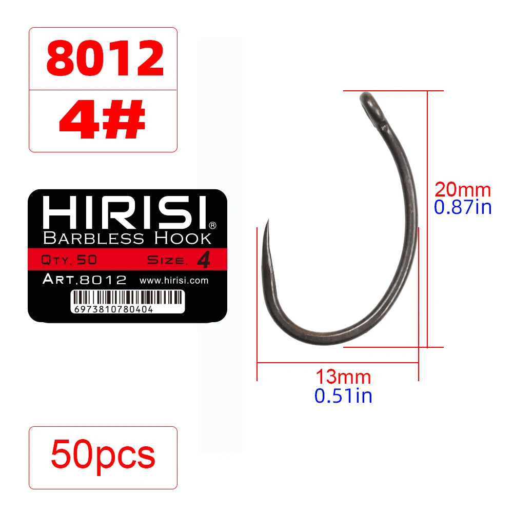 Hameçon sans ardillon avec œillet x50 8012