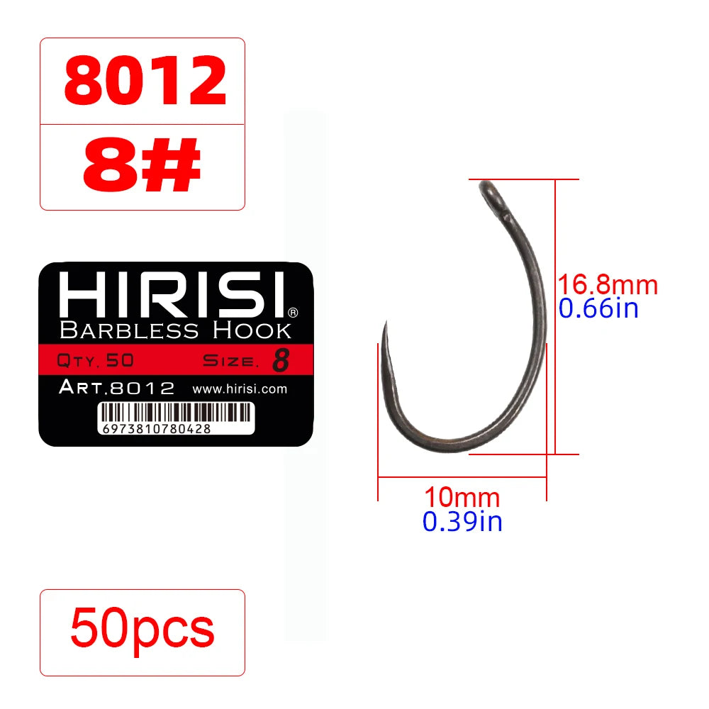 Hameçon sans ardillon avec œillet x50 8012