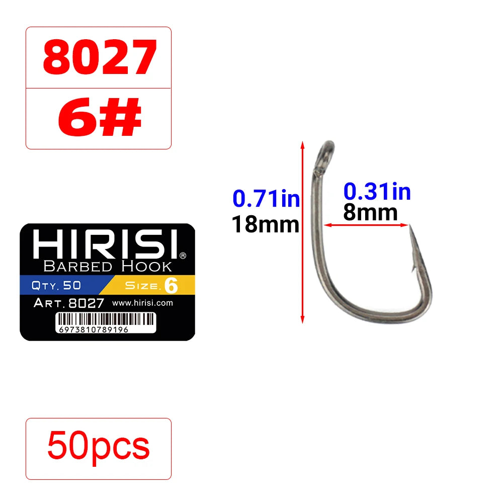 Hameçon micro ardillon avec œillet x50 8027