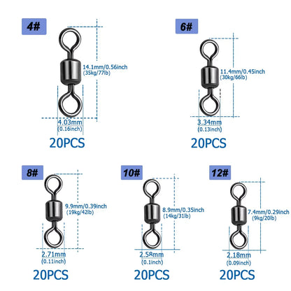 Ensembles émerillons - 2-12 ; 100 / 125 / 250 pcs