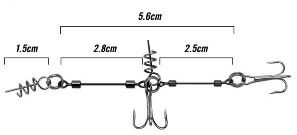 Kit montage leurre / vif carnassier - double hameçons triples