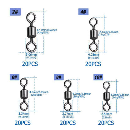 Ensembles émerillons - 2-12 ; 100 / 125 / 250 pcs