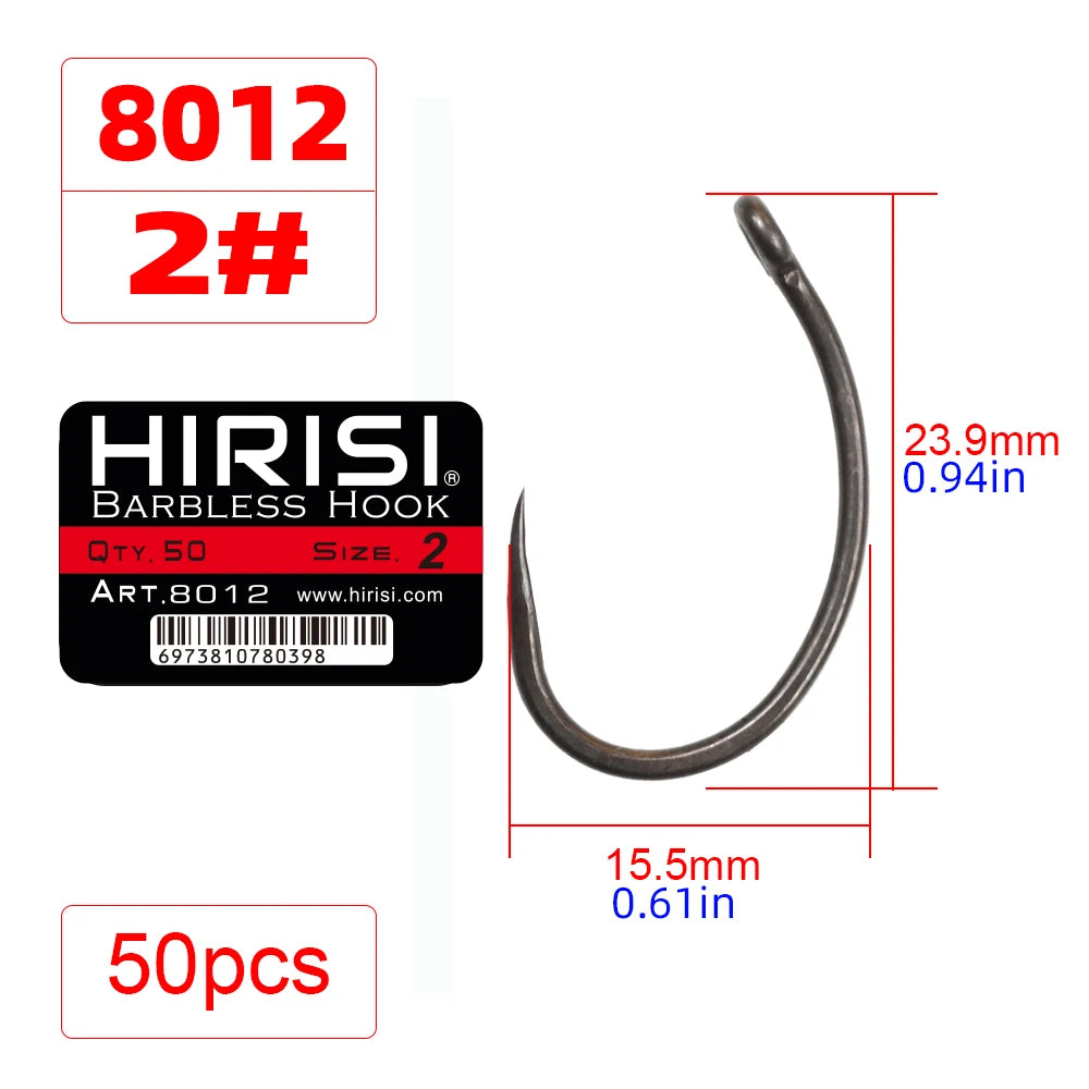 Hameçon sans ardillon avec œillet x50 8012